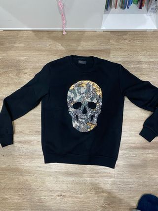 Sudadera carlavera lentejuelas Zara