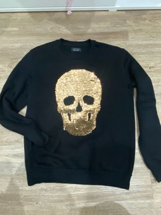 Sudadera carlavera lentejuelas Zara