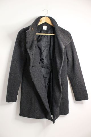 Cappotto Caban Lana 70% Grigio Antracite