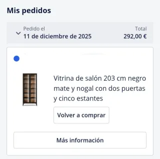 Estantería vitrina negra y madera nueva