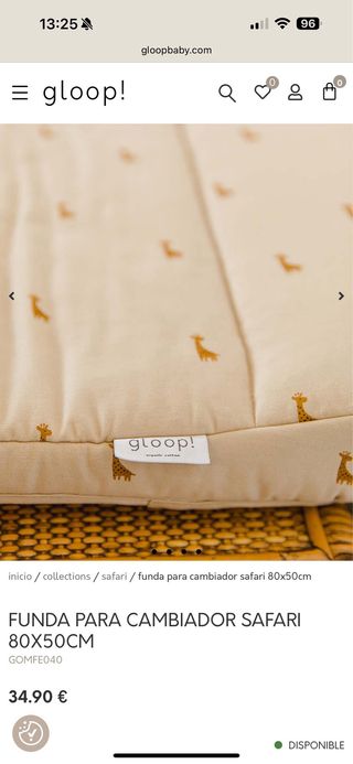 Funda cambiador Gloop! Safari 65x50cm