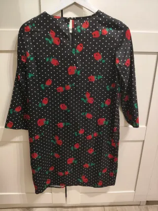 Vestido Dolores Promesas Negro Estampado Flores