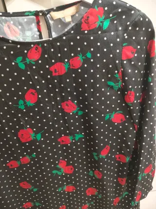 Vestido Dolores Promesas Negro Estampado Flores