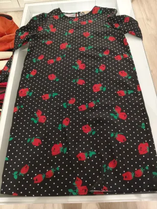 Vestido Dolores Promesas Negro Estampado Flores