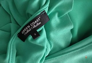 Vestido largo verde turquesa