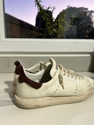 Golden Goose Sneakers Uomo Bianche Marrone