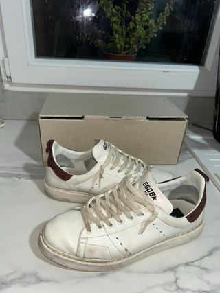 Golden Goose Sneakers Uomo Bianche Marrone