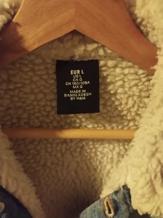 Cazadora vaquera forrada borrego