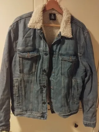 Cazadora vaquera forrada borrego
