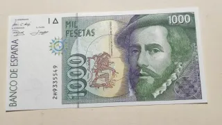 Billete 1.000 Pts. S/C 1992 Hernán Cortés