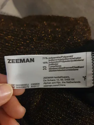 Vestido midi fiesta dorado y marrón, talla 38