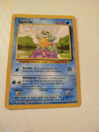 Carta Pokémon Squirtle Base 40 HP