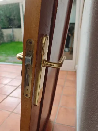 Puerta de madera maciza