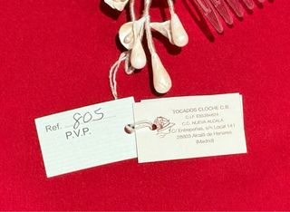 Tocado Novia Flores Perlas. A estrenar