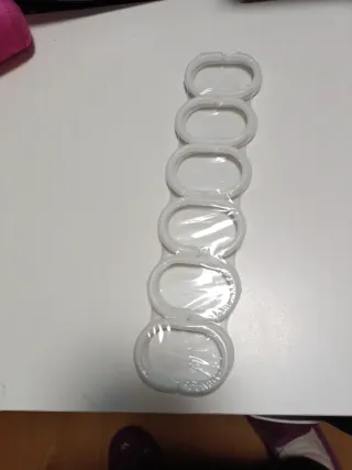 Aros para cortina de ducha blancos