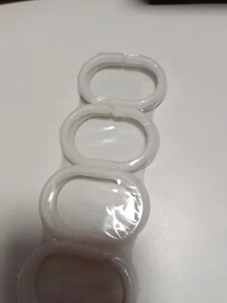 Aros para cortina de ducha blancos
