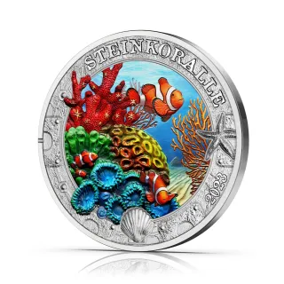 Austria 2023 moneda 3€ Coral