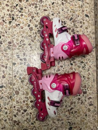 Patines en línea rosas Barbie