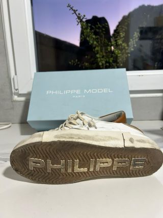 Philippe Model Sneakers Bianche Marroni