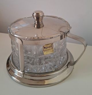 Set Portacondimenti Cristallo e Acciaio