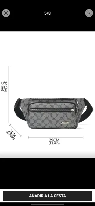 Riñonera con estampado monograma