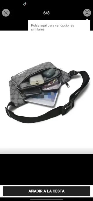 Riñonera con estampado monograma