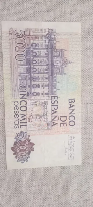 Billete 5000 pesetas Banco de España