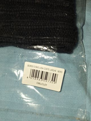 Bordo a coste larghe O Bag, colore nero