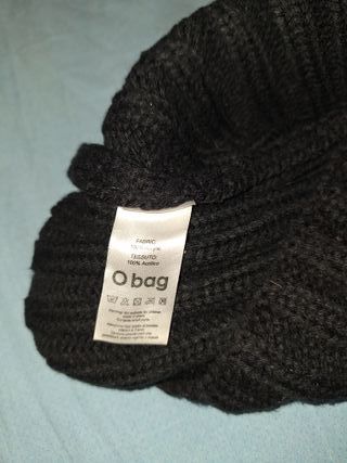 Bordo a coste larghe O Bag, colore nero