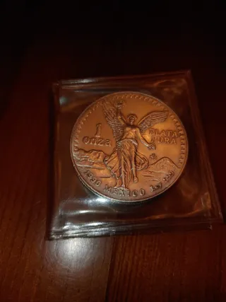 1 Onza Plata Pura México 1990
