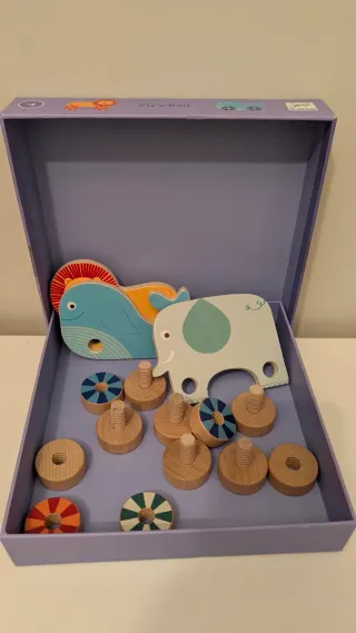 2 x Juego DJECO: Memo Wood y Vis n'roll