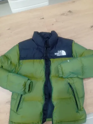 Cazadora The North Face niño verde y negra