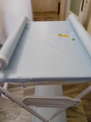 Cambiador bañera bebé azul plástico