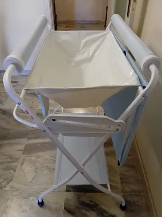 Cambiador bañera bebé azul plástico