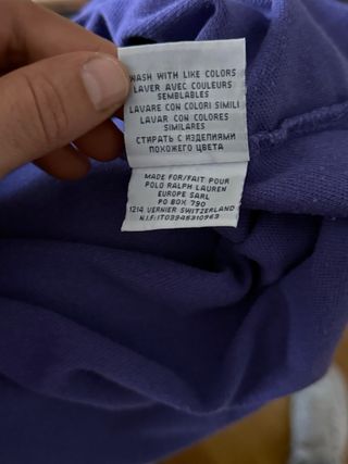 Polo Ralph Lauren Manga Larga Morado Talla L