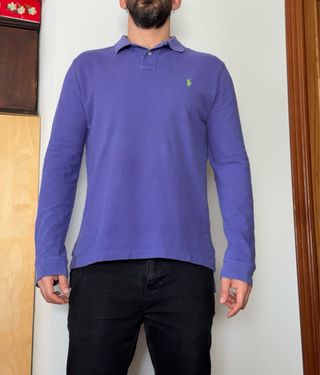 Polo Ralph Lauren Manga Larga Morado Talla L