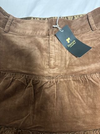 Falda larga marrón talla 40