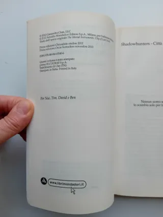 Shadowhunters Città delle anime perdute,C.Clare