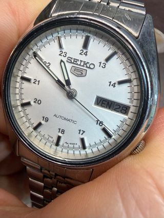 Seiko 7009-6000 Automatico Argento/Bianco