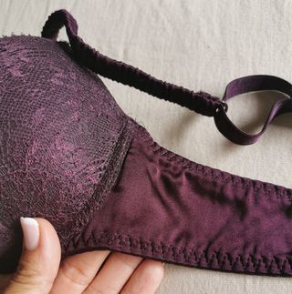 Sujetador Push Up Intimissimi Seda y Encaje Morado