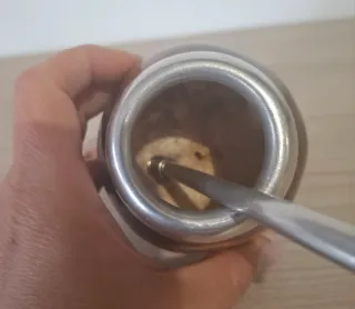 Tazza mate argentina con bombilla in metallo – new