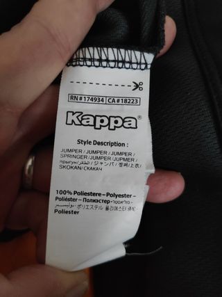 Sudadera Deportiva Kappa Negra y Dorada Hombre