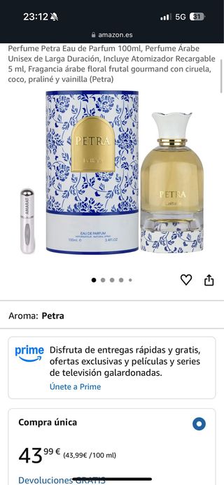 Perfume Lattafa Petra Eau de Parfum 100ml