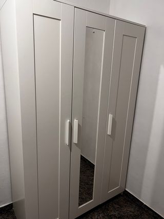 Conjunto Armario Ikea Blanco 3 Puertas y cama