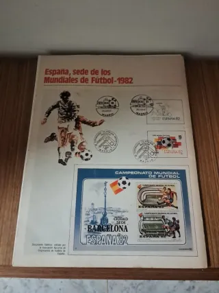 Libro Sellos Mundiales Fútbol Filatelia España 82