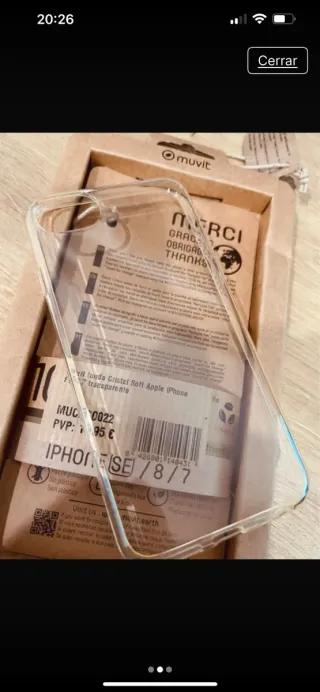 Funda Muvit iPhone SE/8/7 Transparente