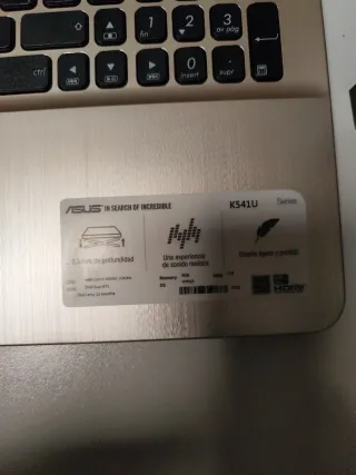 Portátil Asus K541U Negro