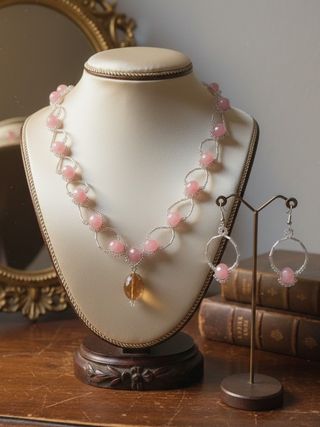 Collana Orecchini Elegante Cristallo Vintage chic