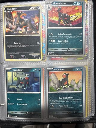 Houndour Base Pokémon Card tutte originali