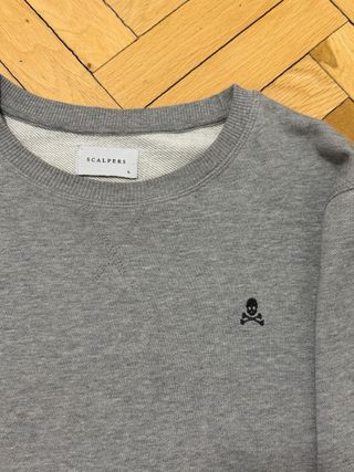 Sudadera Scalpers Gris Logo Calavera Talla L
